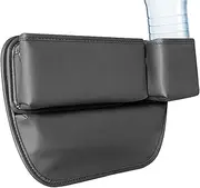 Seat Gap Filler Organizer,Leather Foldable Front Seat Cup Holder Organizer - Portable Multipurpose Automotive Accessories, Car Gap Side Storage Box For Most Vehicles Truck
