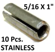 NEW!! (10pcs) 420 S.S. Slotted Roll Spring Pin, 5/16" Dia x 1" Length NH