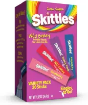 Skittles Singles To Go Variety Pack, Watertok Powdered Drink Mix, Zero Sugar,...