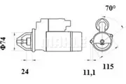 Mahle Starter Motor for Asv Pt-30 Atlas Copco Case Ih DX31 Caterpillar 216B Dynapac Cc1000 Ford Agriculture Jcb 18Z-1 Mosa Ge20Psxeas Holland Shibaura St329 Terex Pt-30 Wacker Neuson Yuchai Yc25Sr