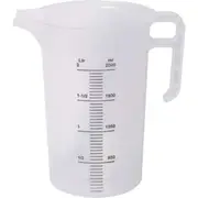 2L Measuring Jug Heavy Duty Clear Plastic Propylene Food Grade BPA 5 Pro-Jug