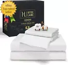 King Sheets - 1000 Thread Count Luxury Cotton, Deep Pocket Fitted Sheet Set