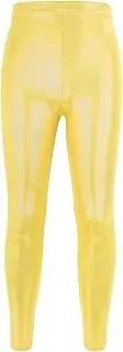 [NewL] Kids Girls Dance Pants Gymnastic Shiny Metallic Dance Leggings Skinny for Performances Costume