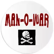 Man-O-War Pirate - Circle Sticker Decal 3 Inch - Skull Crossbones