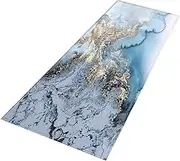Fenteer Anti-Slip Hall Runner Rug Short Plush Area Runner Mat Carpet with Marble Pattern, 2 Sizs Available - C_60x180cm