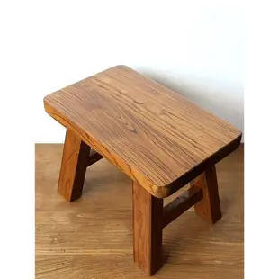 老榆木家具矮穿換鞋凳全實木板凳家用原木方茶幾凳現代簡約小凳子