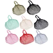 Sachi Cotton String Bag Long Handle - Black