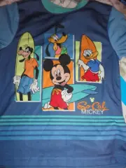 Size 4 Mickey Donald Goofy Pluto Surfing Shortie Pajama's NWT Disney Store