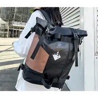 在飛比找蝦皮商城精選優惠-台灣出貨 捲口日系防潑水個性後背包 男女通用 電腦包 雙肩包