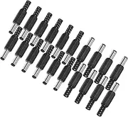 uxcell 20-Pack DC Male Connectors, 5.5x2.1mm Pure Copper Core Barrel Connector Plug for Laptop/CCTV Security Cameras/Lighting Power Connector DC Adapter Solder Plug Power Replacement