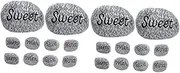 SUPVOX 2sets Garden Pathway Pebbles Landscape Rocks for Outdoor Decor and Fish Tank 10pcs*2
