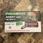 PRESIDENT ANDY Compact AM CB Radio, Multi-functions LCD Display, 7 Weather FAST!