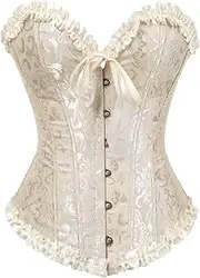 [DKCHENH] corset for women, beige corset,steam punk corset women,beige corset,steam punk corset for women.6X-Large size Corset, Beige, 6X-Large