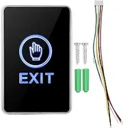 Touch Sensor Access Control Switch Button, NO/NC/COM Output, LED Indicator, Easy Installation, Sturdy Acrylic and PC Material, for Home Security and Business Institutions