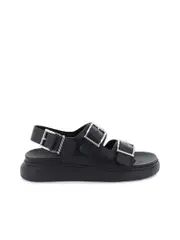 Alexander Mcqueen Leather Sandals With Maxi Buckles