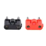 2Pcs Banana Plug 4mm Double Row Cross Connector Accessory Set Kit For Audio