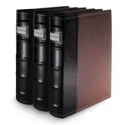 Bellagio-Italia CD/DVD Storage Binder - Brown - Leather - 3 Pack