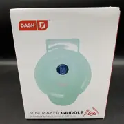 Dash Aqua Mini Maker Griddle Pancakes Eggs Cookies 4" Cooking Surface Non-Stick