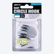 BKK UV Glow Finish Heavy Circle Fishing Hook Bulk 25 Pack - Choose Size BRAND NE