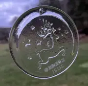 Blenko Glass Suncatcher - Deer - Crystal