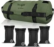 Yes4All Workout Sand Bags for Weight - Heavy Duty Sandbag for Fitness, Conditioning Up to 200LBS, Lifting Sand Bag - Multiple Colors & Sizes