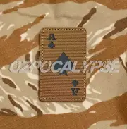 Ace of Spades Tan Patch - khaki FDE army tactical molle sand coyote military