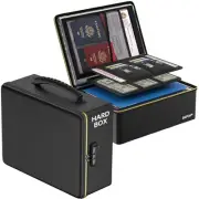 Fireproof Document Box,Hard Fireproof Box with Fireproof Black Hard Box-Large