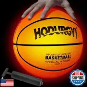 Hodurgyi Glow in The Dark Basketball with Pump, Light Up Basketball for Teen