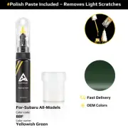 Touch Up Paint For Subaru All Models 88F Yellowish Green With Polish Paste