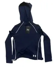 Under Armour Girls Youth Pull Over hoodie, Small Dark Blue NWT