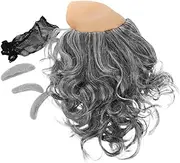 OHPHCALL Balding Man Wig Set Synthetic Bald Head Costume Wig Perfect for Halloween Parties Balls Annual Events