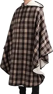 [SUOYUANJIE] Wheelchair Windproof Thermal Blanket, Hooded Cloak, Poncho, Winter Warm and Comfortable Cover, Thickened Velvet Anti-Style Cloth, for wheelchairs in Winter