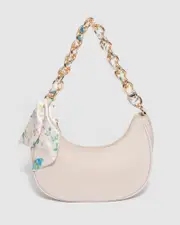 Ivory Jasmin Crescent Scarf Bag