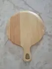 Round Wooden Paddle Hearth & Hand with Magnolia Serving Board Steak Fruits
