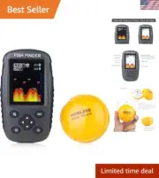Portable Rechargeable Fish Finder Wireless Sonar Sensor Fishfinder Depth Loca...