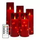 Flameless LED Candles with Timer 5 Pc Flickering Flameless Candles for Romant...
