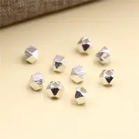 在飛比找樂天市場購物網優惠-泰國清邁手工銀 925純銀DIY串珠手鏈配件 多面切面隔珠 