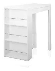 [Artiss] Bar Table 3-tier Storage Shelves in White