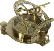 4 Sundial Compass - Solid Brass Sun Dial Compass