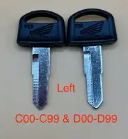 2 Key Blanks Honda CX GL 500 XR650L Silverwing Kymco CX50 KB50 Sniper 50DD Keys