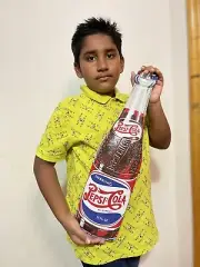 3D pepsi cola embossed bottle 21" x 6.5"