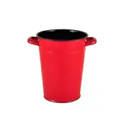 Urban Style Enamel 20cm Dutch Vase Flower/Plant Container Decor w/ Handles Red