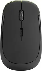 Wireless Mouse, 2.4G USB Wireless Computer Mouse with 1600 Adjustable DPI, Ergonomic Portable Ultra Slim Silent Mouse for Notebook PC Laptop Desktop (Black)