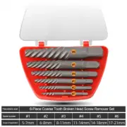6Pcs Easy Out Screw Extractor Kit Damaged Screw Broken Bolt Remover Spiral Flute