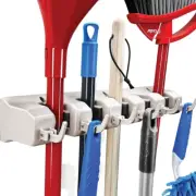 Home-It Mop and Broom Holder Wall Mount Garden Tool Storage Tool Rack Storage &