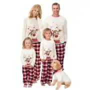 Cute Deer Pyjamas Set Christmas Adult Kids Nightwear Family Matching Pyjamas