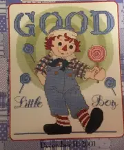 Raggedy Ann and Andy Good Little Boy Cross Stitch pattern 2001 doll lollipop