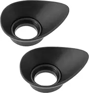 eMagTech 2Pcs Oval Shape Eyepieces Replacement Compatible with Nikon D850 D810A D810 D800E D800 D500 Df D5 D4S D4 D3X Eyecup Viewfinder Black