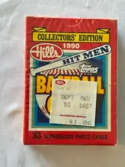 1990 Topps Hills Hit Men Baseball SEALED BOX Set Of 33 Supergloss Photo Cards
