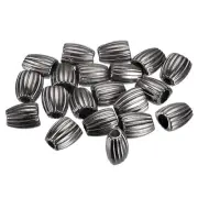 20pcs Metal Bell Stopper Cord Ends Lock Fastener Ends Stopper, Black